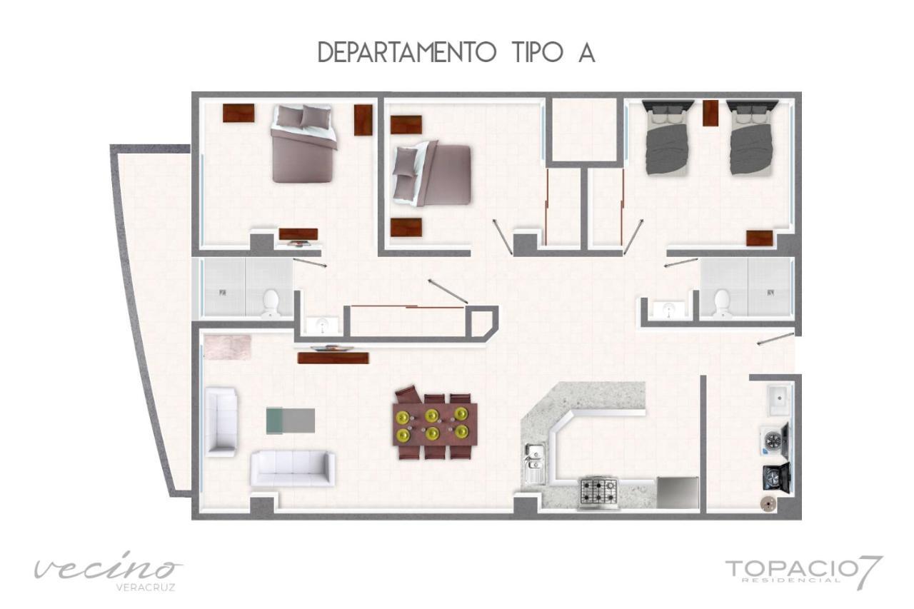 Topacio7 Residencial Boca del Rio  Ngoại thất bức ảnh